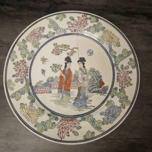 Decorative Chinese Figural Porcelain Plate